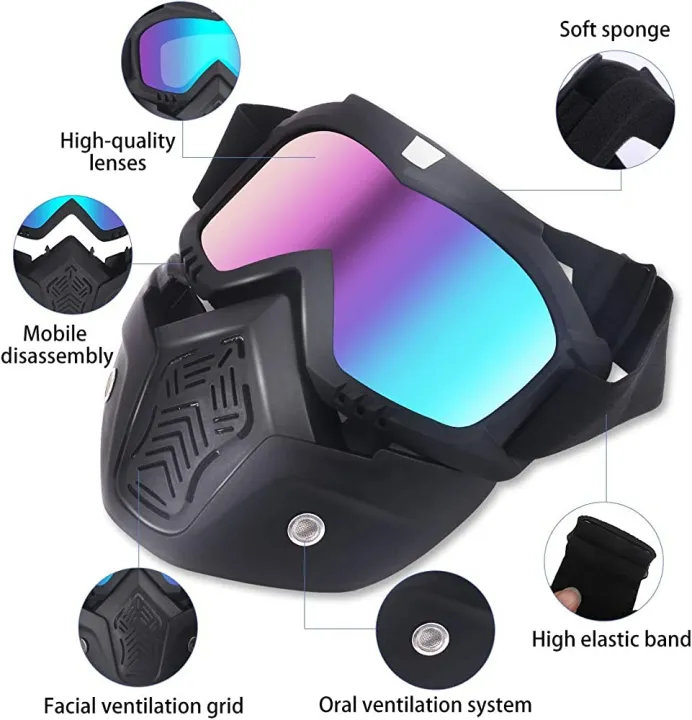 Face Helmet Mask Googles Face Mask - Image 9