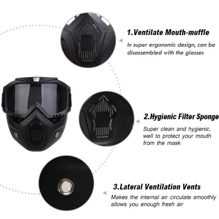 Face Helmet Mask Googles Face Mask - Image 6