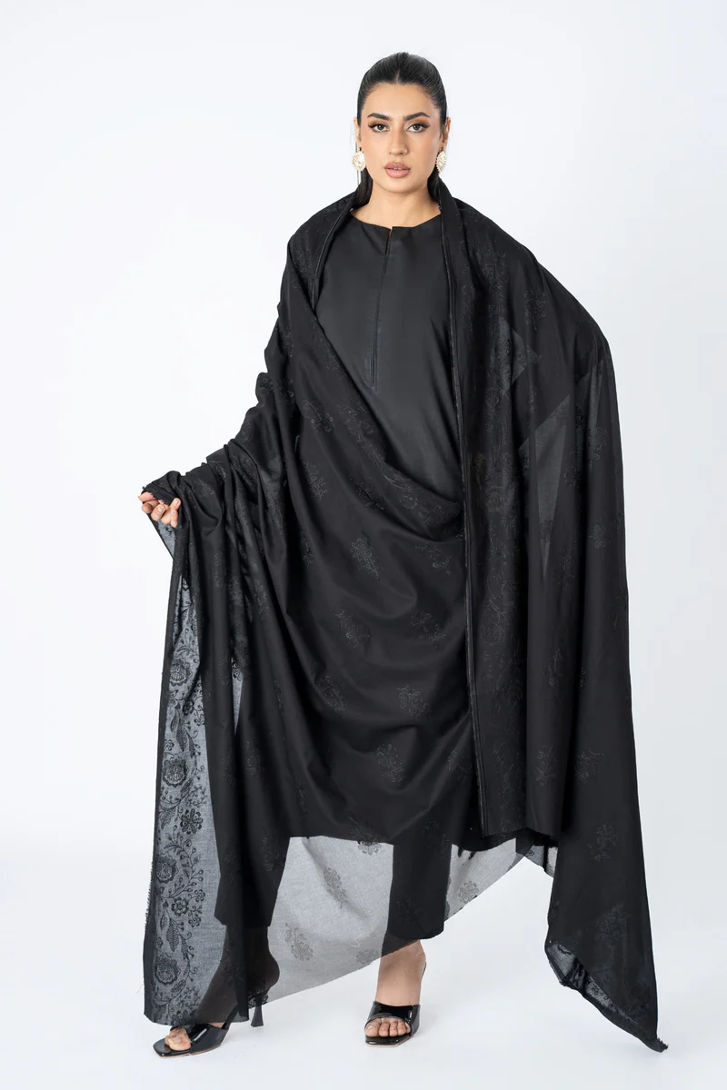 EMBROIDERED LAWN SHAWL - Image 2
