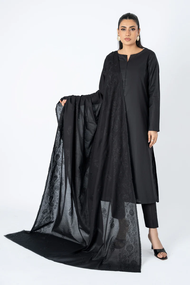 EMBROIDERED LAWN SHAWL - Image 5