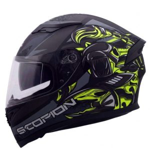 Jiekai JK316 Scorpion Neon – DOT Certified – Dual Visor – Ventilation – Washable Padding