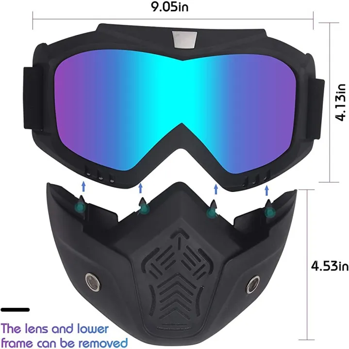 Face Helmet Mask Googles Face Mask - Image 3