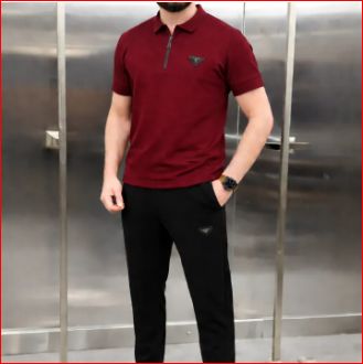 Men's Zip Polo Tracksuit – Premium Half Sleeve Casual Set - Image 5