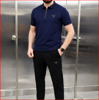 Men's Zip Polo Tracksuit – Premium Half Sleeve Casual Set - Image 4