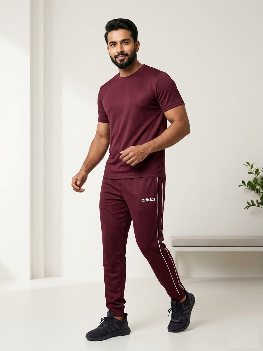 Men's Premium Maroon Gym & Track Suit